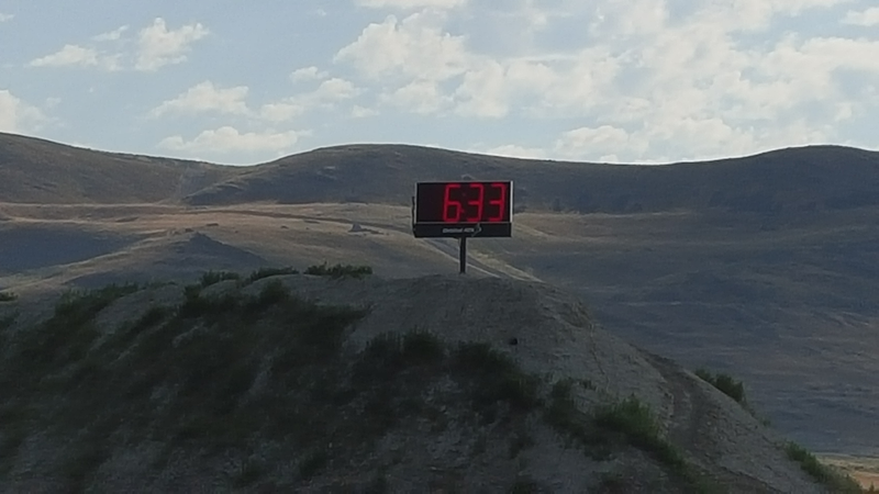 Six minutes to go. I could have gotten a picture of it at 6:33 though.